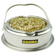 GSUMA Soldering Iron Tip Cleaner with Brass Wire Sponge, No Water Needed